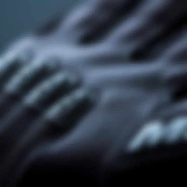 Close-up of the material texture used in Muslera gloves