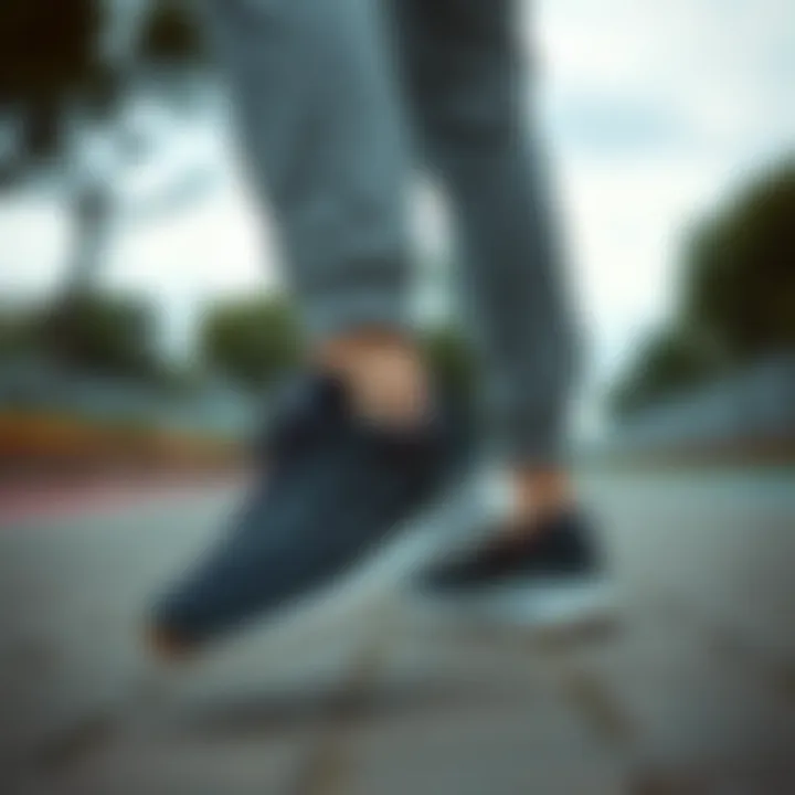 Stylish outfit showcasing New Balance black shoes