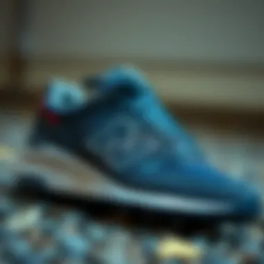 Close-up of New Balance shoes highlighting material quality