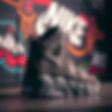 Stylish presentation of Nike Air More Uptempo against a trendy backdrop