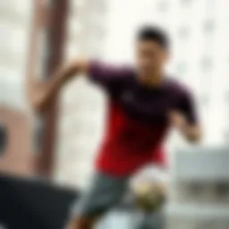 Dynamic athlete showcasing Nike Dri-Fit technology in action