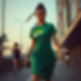 Urban Athletic Style in Nike Dress Dynamic Nike dress showcasing urban athletic style