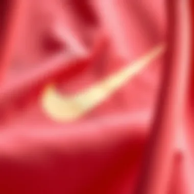 Close-up of innovative fabric used in Nike dresses