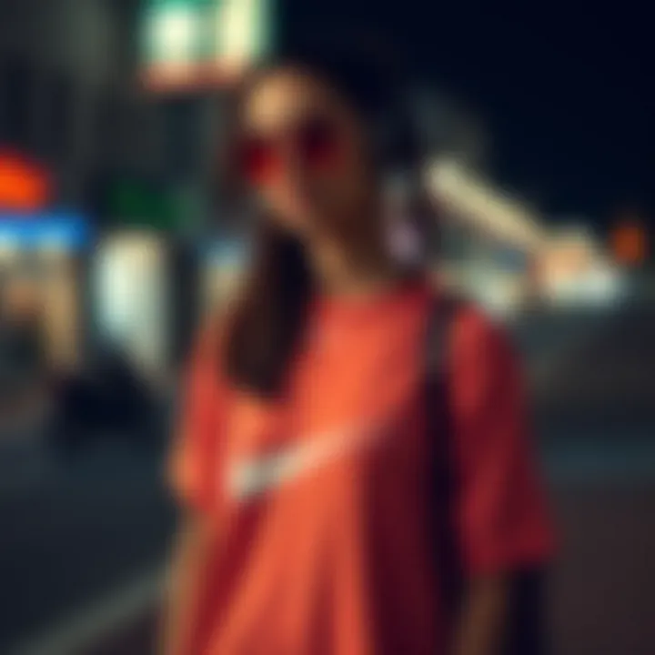 Trendy Nike dress combined with sporty accessories