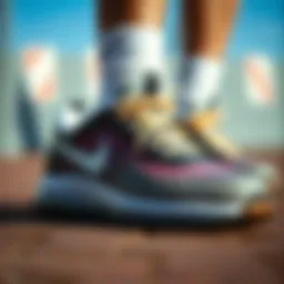 A close-up of Nike footwear showcasing advanced technology and design