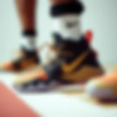 Innovative Design and Quality Materials Close-up of Nike Kyrie shoe showcasing innovative design and materials