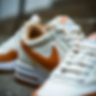 Close-up of the Nike Monarch shoes highlighting material quality and craftsmanship