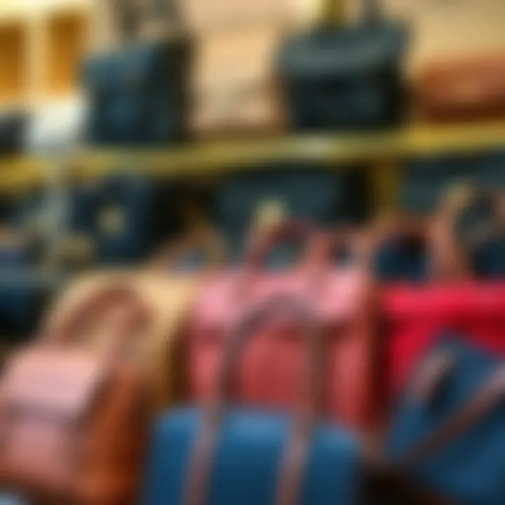 Collection of Shoulder Bags A collection of various shoulder bags on display