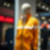 Elegant tracksuit design displayed on a mannequin