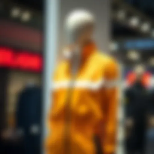 Elegant tracksuit design displayed on a mannequin