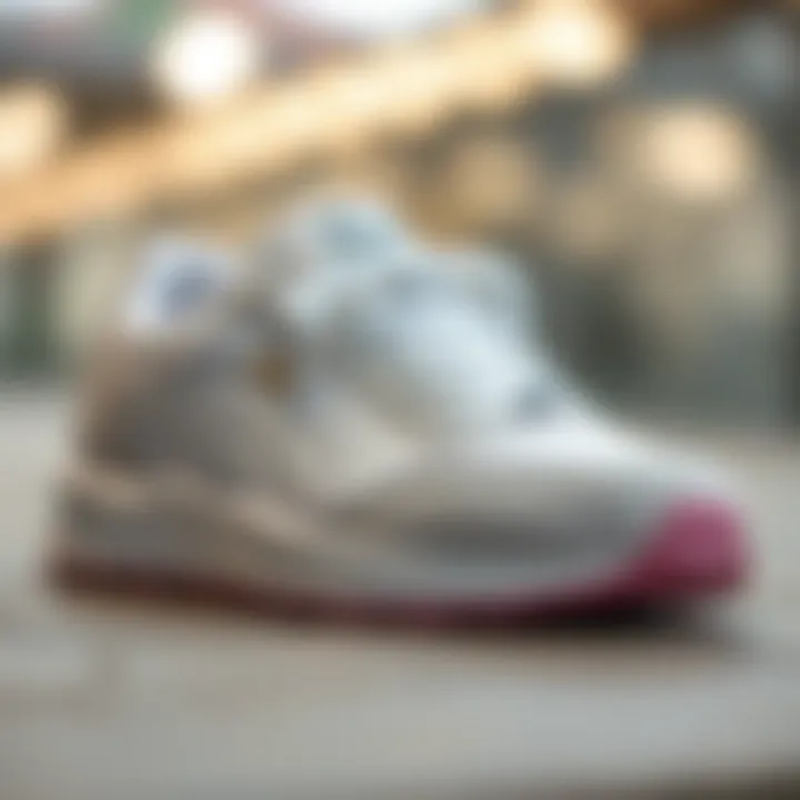 Close-up of the intricate design of Puma sneakers