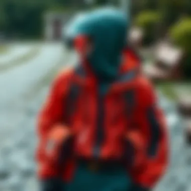 A stylish outfit featuring Salomon waterproof gear