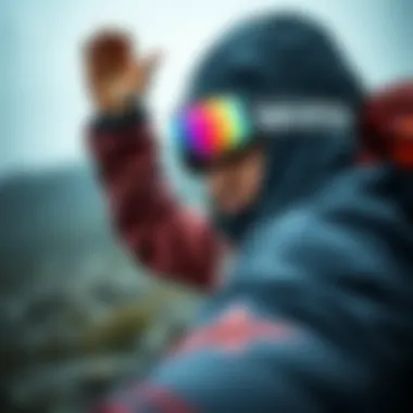 Person enjoying outdoor activities in Salomon waterproof products