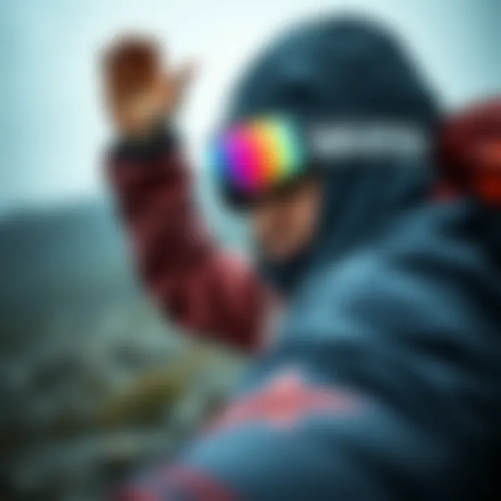 Person enjoying outdoor activities in Salomon waterproof products