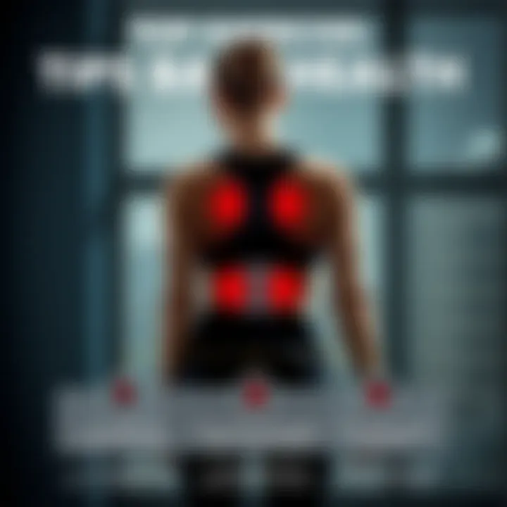 Graphic showing tips for maintaining back health while exercising