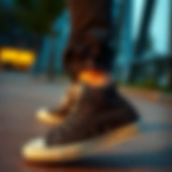 Stylish outfit combinations featuring black high-top Converse in urban settings.