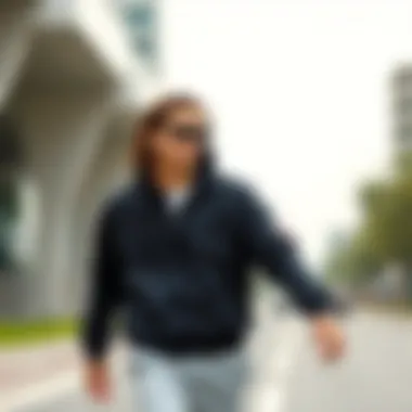 A stylish sporty jacket in a modern outfit