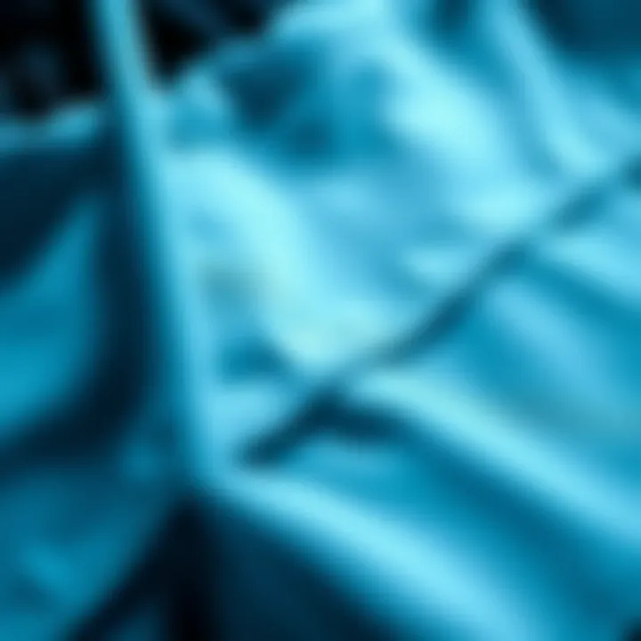 Close-up of sports clothing materials and textures