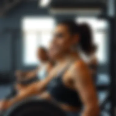 Diverse individuals engaged in strength training activities