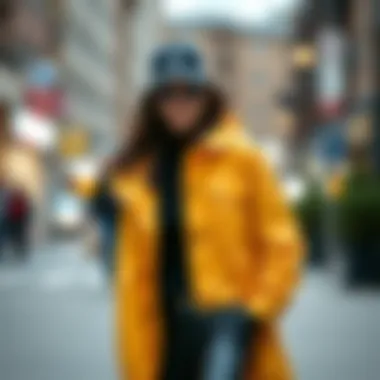 Chic Sporty Look with T Box Raincoat T Box raincoat paired with sporty outfit for a chic look