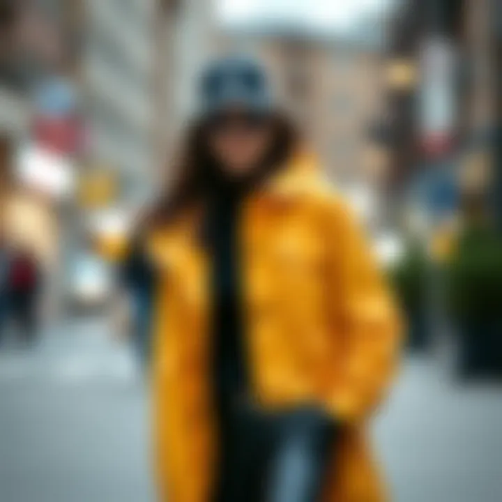 Chic Sporty Look with T Box Raincoat T Box raincoat paired with sporty outfit for a chic look