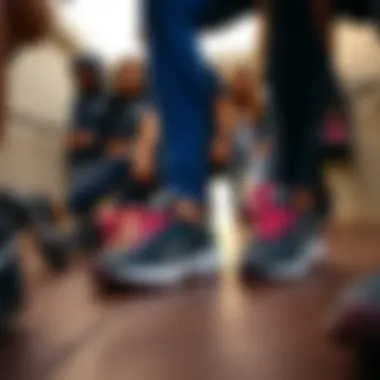 Fitness Enthusiasts in Ultra Shoes Group of fitness enthusiasts showcasing ultra shoes