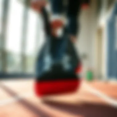 Under Armour Bag in Action Under Armour bag in a sporty environment.