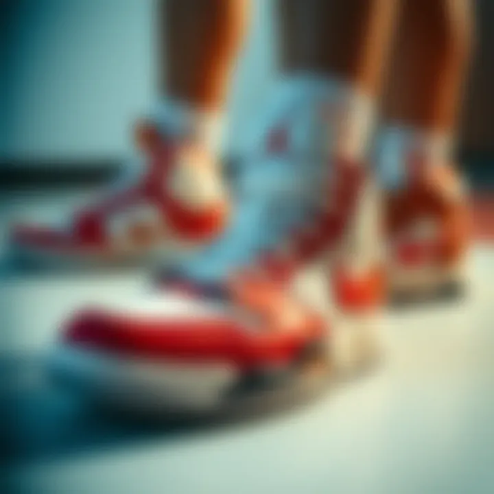 Different styles of kids basketball shoes