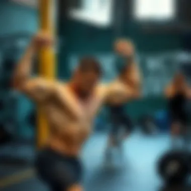 Dynamic workout session showcasing strength training