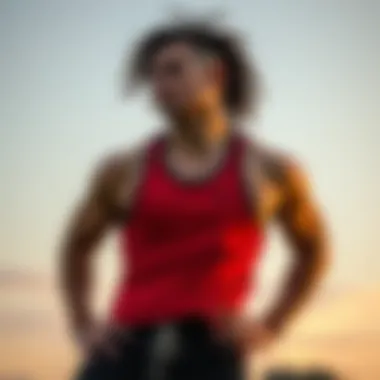 A dynamic pose showcasing the essence of body competition.